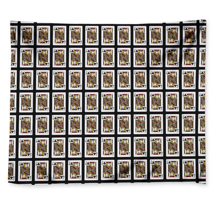 Jack Of Clubs Playing Card Pattern Print Tapestry