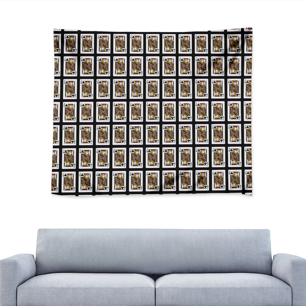 Jack Of Clubs Playing Card Pattern Print Tapestry