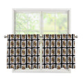 Jack Of Clubs Playing Card Pattern Print Tier Curtains