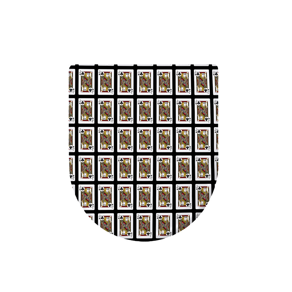 Jack Of Clubs Playing Card Pattern Print Toilet Lid Cover
