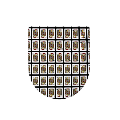 Jack Of Clubs Playing Card Pattern Print Toilet Lid Cover