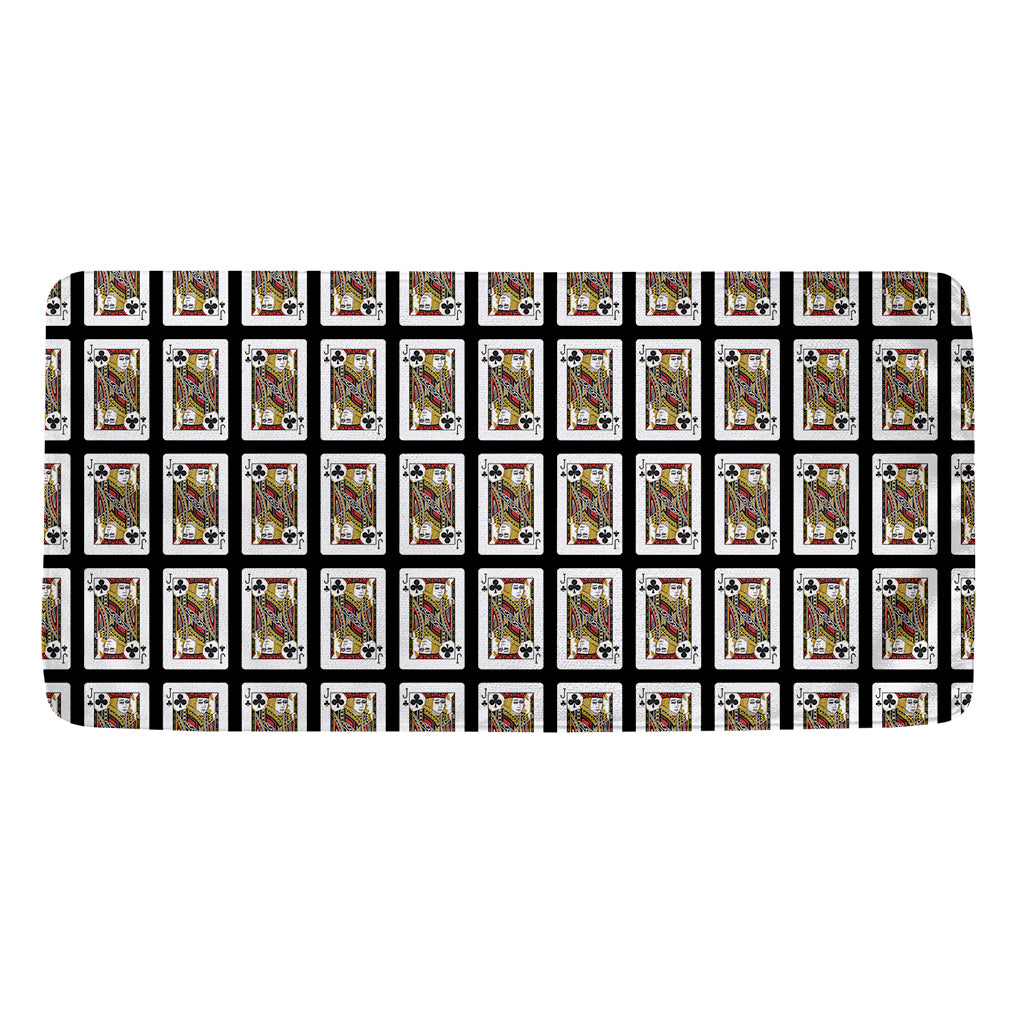 Jack Of Clubs Playing Card Pattern Print Towel