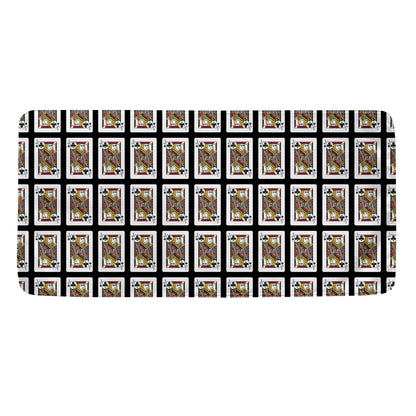 Jack Of Clubs Playing Card Pattern Print Towel