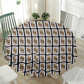 Jack Of Clubs Playing Card Pattern Print Waterproof Round Tablecloth