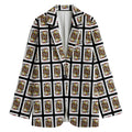 Jack Of Clubs Playing Card Pattern Print Women's Blazer