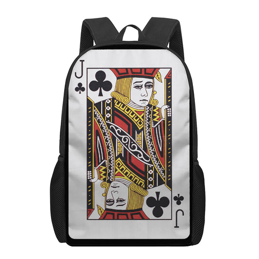 Jack Of Clubs Playing Card Print 17 Inch Backpack