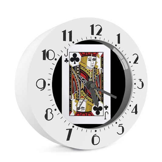 Jack Of Clubs Playing Card Print Alarm Clock
