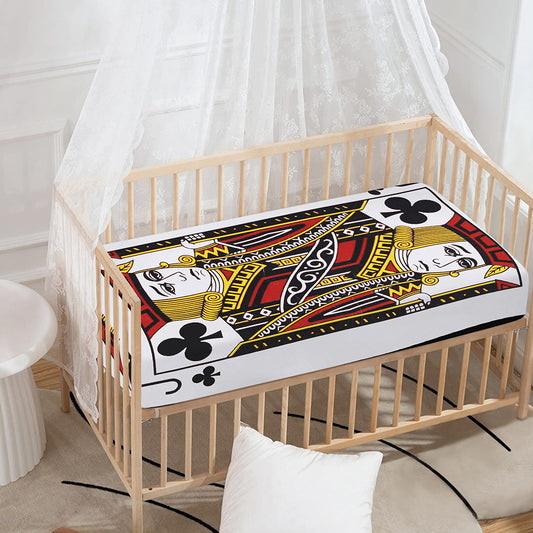 Jack Of Clubs Playing Card Print Baby Crib Sheet