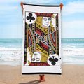 Jack Of Clubs Playing Card Print Beach Towel