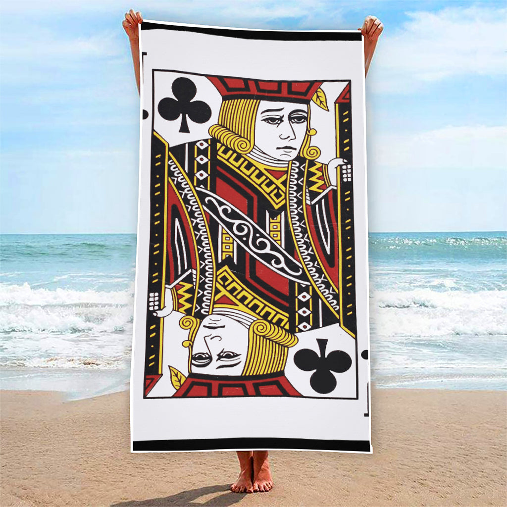 Jack Of Clubs Playing Card Print Beach Towel