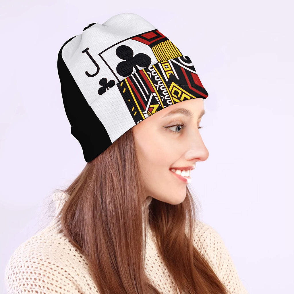 Jack Of Clubs Playing Card Print Beanie