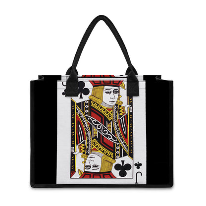 Jack Of Clubs Playing Card Print Canvas Tote Bag