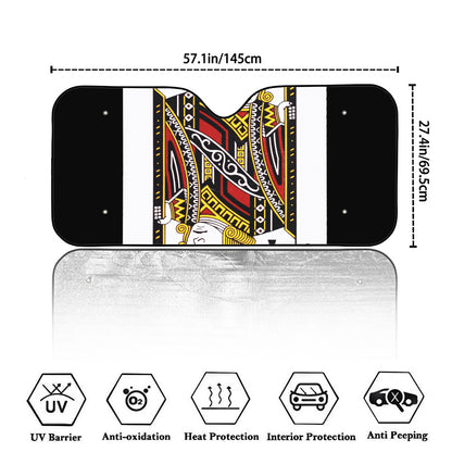 Jack Of Clubs Playing Card Print Car Windshield Sun Shade