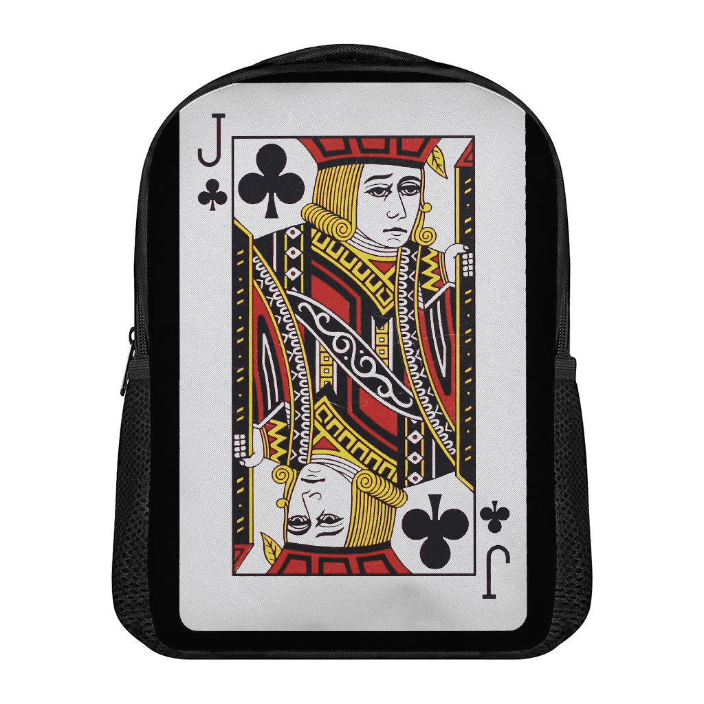 Jack Of Clubs Playing Card Print Casual Backpack