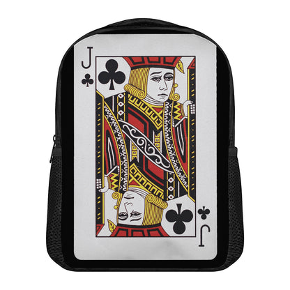 Jack Of Clubs Playing Card Print Casual Backpack