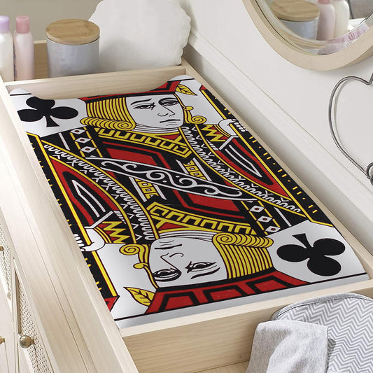 Jack Of Clubs Playing Card Print Changing Pad Cover