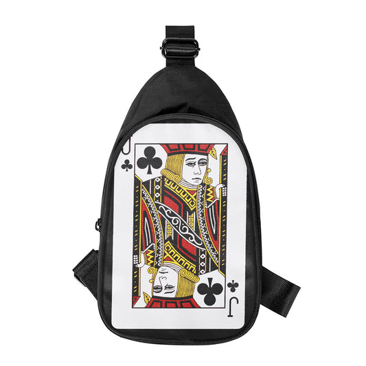 Jack Of Clubs Playing Card Print Chest Bag