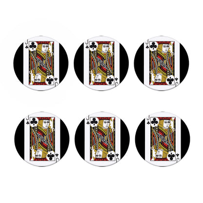 Jack Of Clubs Playing Card Print Coaster Set