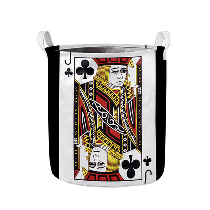 Jack Of Clubs Playing Card Print Collapsible Laundry Basket