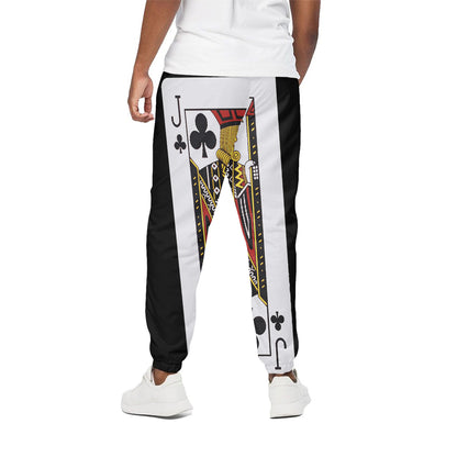 Jack Of Clubs Playing Card Print Cotton Pants