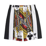 Jack Of Clubs Playing Card Print Cotton Shorts