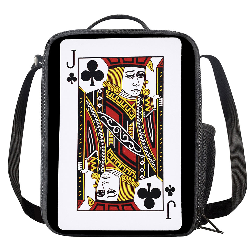 Jack Of Clubs Playing Card Print Crossbody Lunch Bag