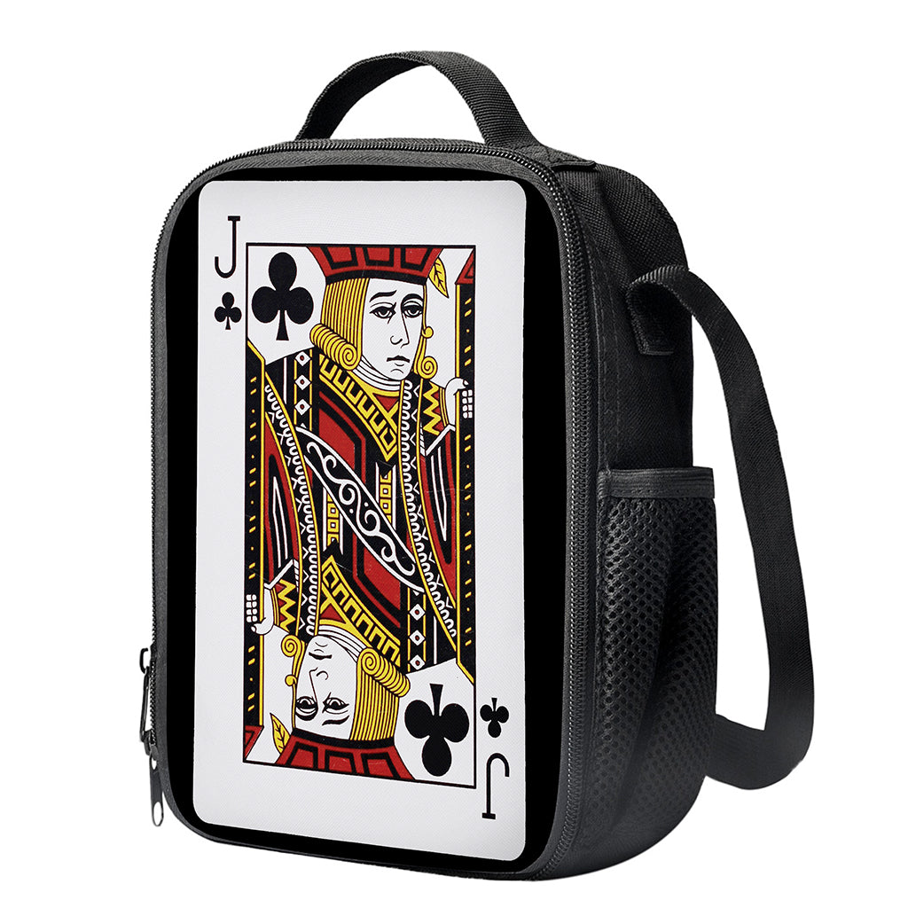 Jack Of Clubs Playing Card Print Crossbody Lunch Bag