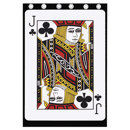 Jack Of Clubs Playing Card Print Curtain