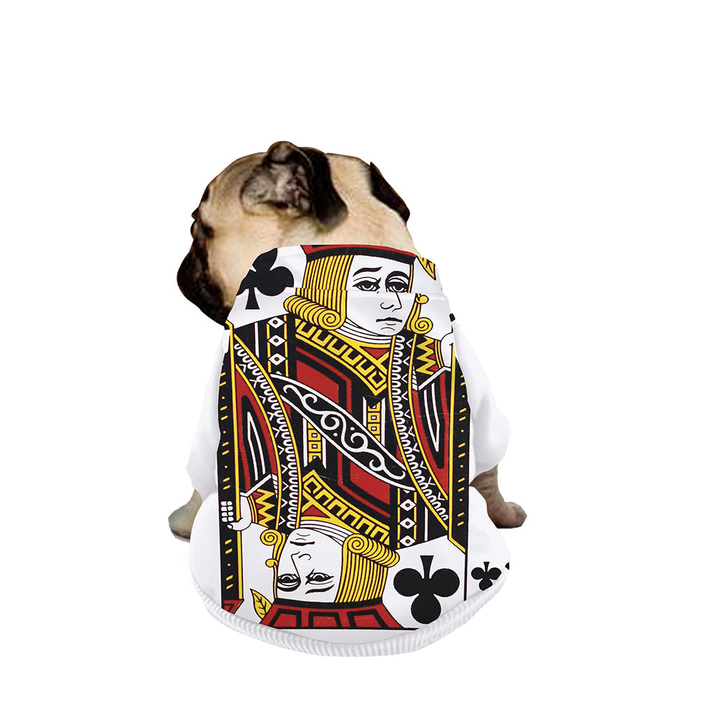 Jack Of Clubs Playing Card Print Dog Zip Up Jacket
