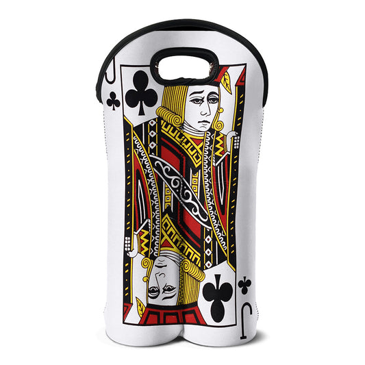 Jack Of Clubs Playing Card Print Double Neoprene Wine Tote