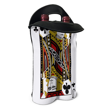 Jack Of Clubs Playing Card Print Double Neoprene Wine Tote