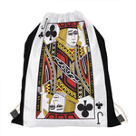 Jack Of Clubs Playing Card Print Drawstring Bag