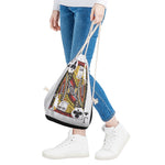 Jack Of Clubs Playing Card Print Drawstring Bag