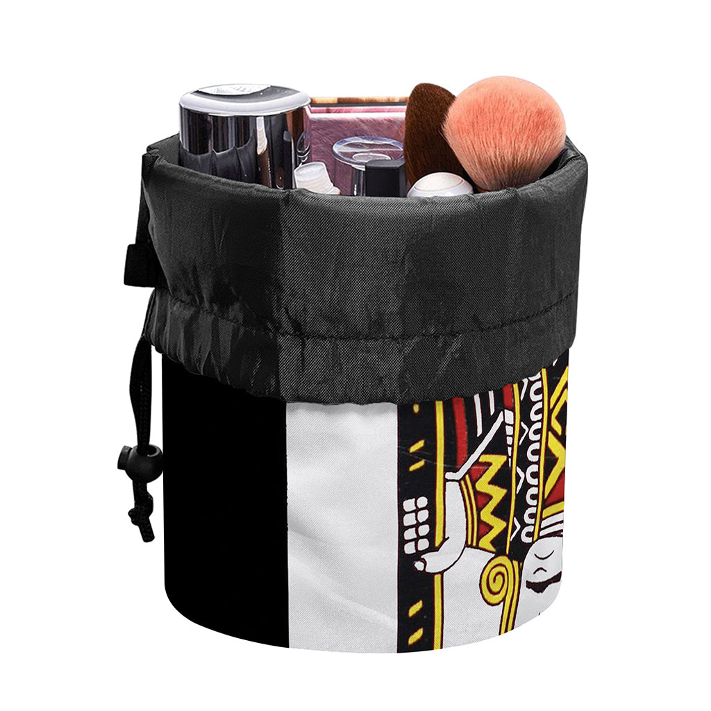 Jack Of Clubs Playing Card Print Drawstring Makeup Bag