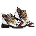 Jack Of Clubs Playing Card Print Flat Ankle Boots