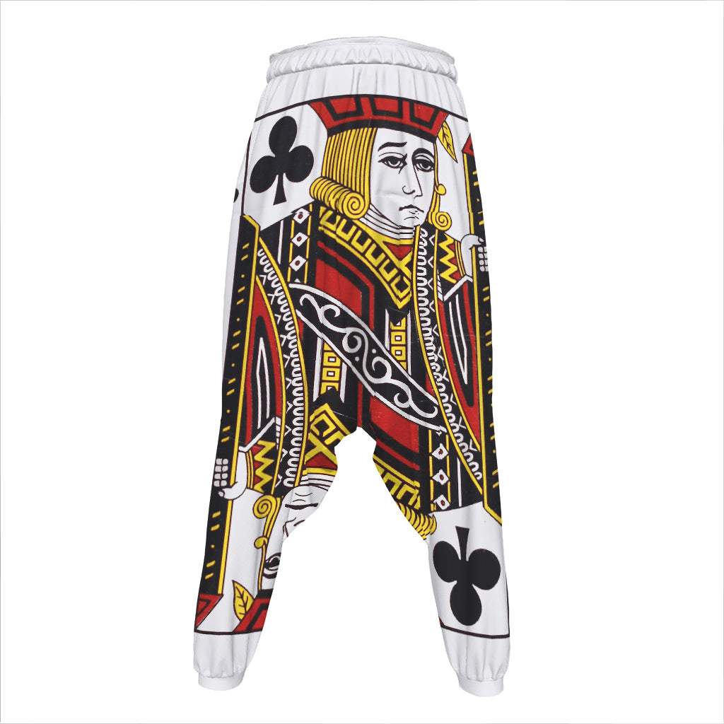 Jack Of Clubs Playing Card Print Hammer Pants
