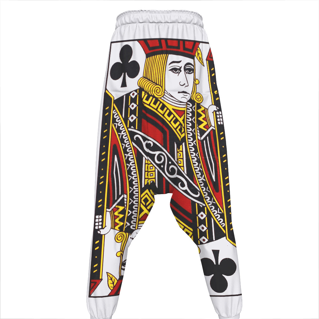 Jack Of Clubs Playing Card Print Hammer Pants