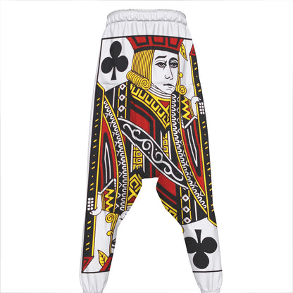 Jack Of Clubs Playing Card Print Hammer Pants