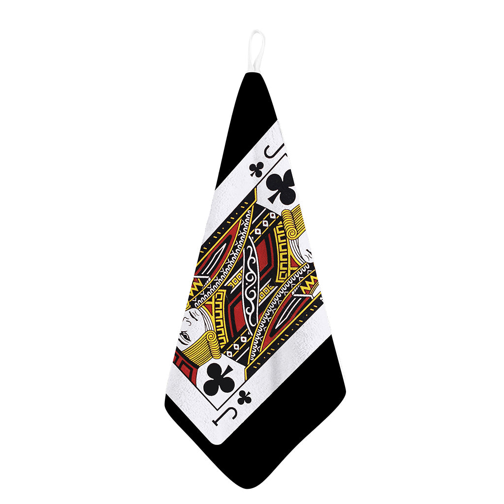 Jack Of Clubs Playing Card Print Hand Towel