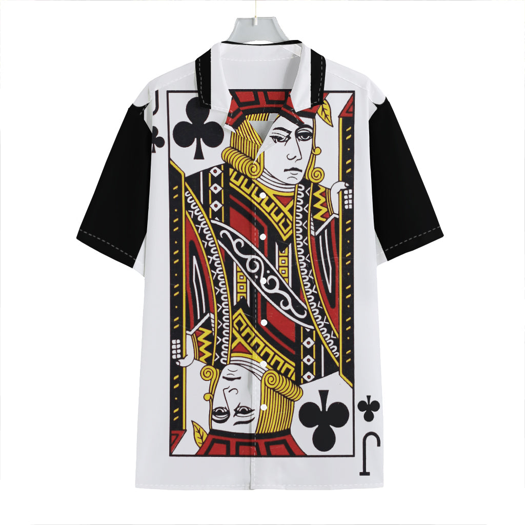Jack Of Clubs Playing Card Print Hawaiian Shirt