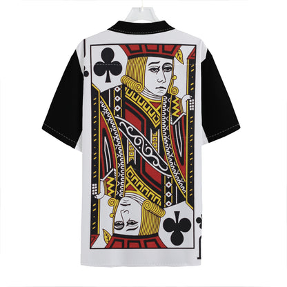 Jack Of Clubs Playing Card Print Hawaiian Shirt