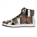 Jack Of Clubs Playing Card Print High Top Leather Sneakers