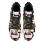 Jack Of Clubs Playing Card Print High Top Leather Sneakers