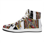 Jack Of Clubs Playing Card Print High Top Leather Sneakers