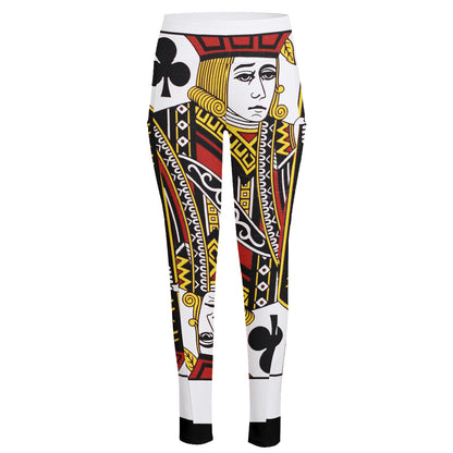 Jack Of Clubs Playing Card Print High-Waisted Pocket Leggings