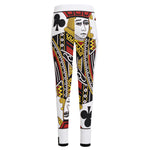 Jack Of Clubs Playing Card Print High-Waisted Pocket Leggings