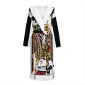Jack Of Clubs Playing Card Print Hooded Bathrobe
