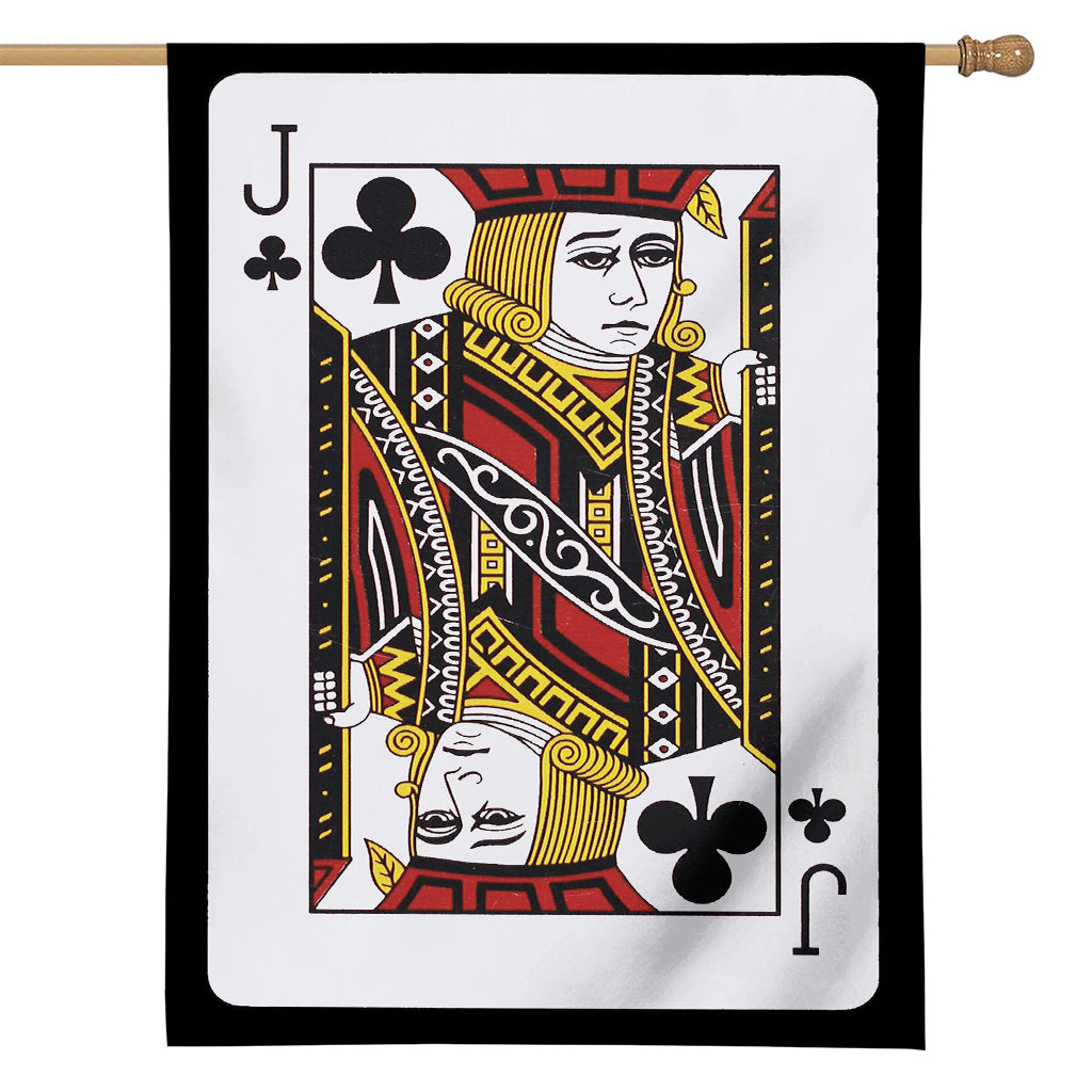 Jack Of Clubs Playing Card Print House Flag
