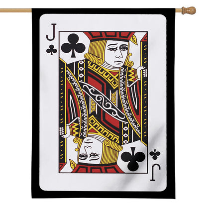 Jack Of Clubs Playing Card Print House Flag