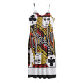 Jack Of Clubs Playing Card Print Jersey Midi Cami Dress